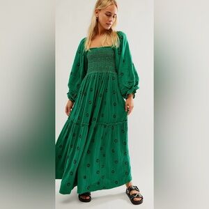 Free People Embroidered Maxi Dress